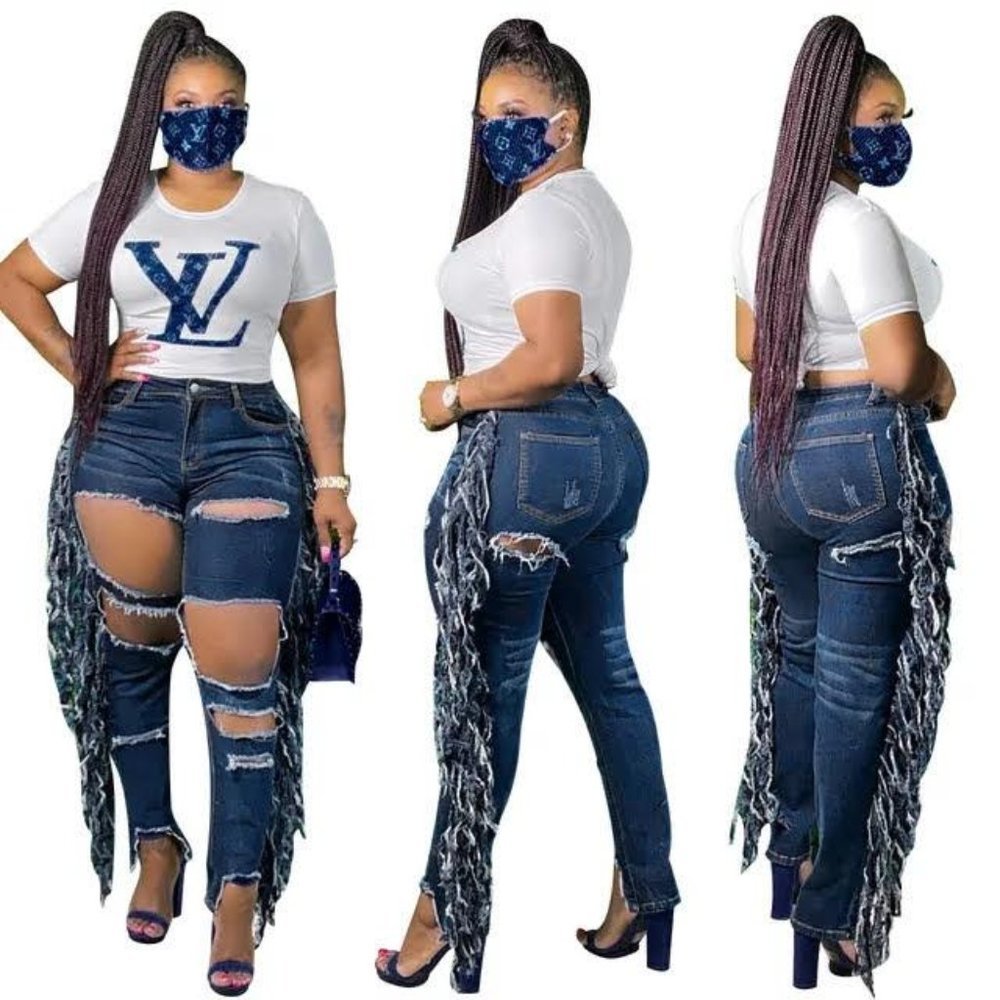Joy Fringe Ripped Jeans